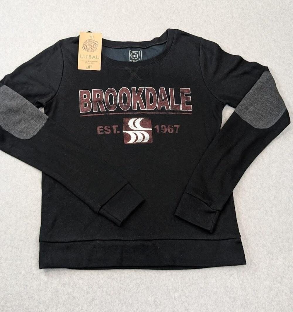 Brookdale Sweatshirt Womens Small Crewneck Elbow Patch U-TRAU USA 1967 College